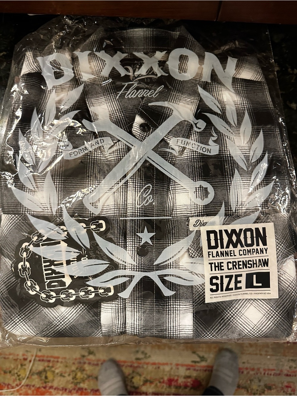 DIXXON The Crenshaw Black & White Plaid Flannel Shirt